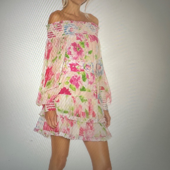 NWOT Rococo Sand Flora Mini Dress - Picture 4 of 12